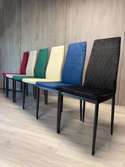 Krzesło tapicerowane zestaw 4x VALVA CARO VELVET GREY Krzesło tapicerowane zestaw 4x VALVA CARO VELVET GREY