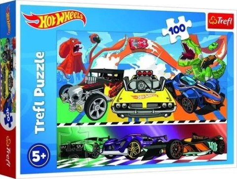 Puzzle 100 pędzące samochody Hot Wheels Trefl 16466 Puzzle 100 pędzące samochody Hot Wheels Trefl 16466