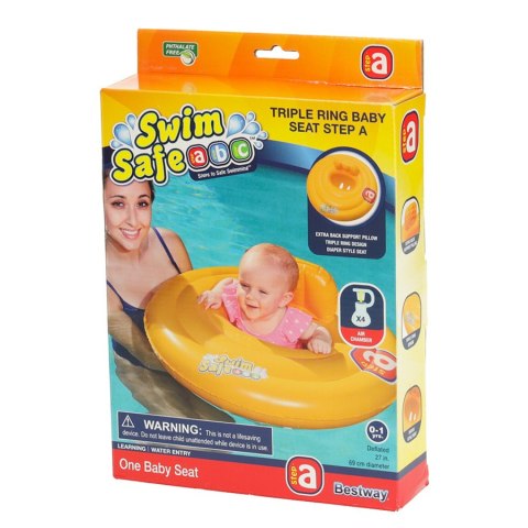 BESTWAY 32096 Kółko do pływania dla niemowląt koło pontonik dla dzieci z siedziskiem pomarańczowe max 15kg 6-18miesięcy BESTWAY 32096 Kółko do pływania dla niemowląt koło pontonik dla dzieci z siedziskiem pomarańczowe max 15kg 6-18miesięcy