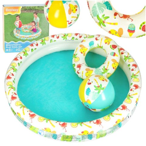 BESTWAY 51124 Basen piłka kółko brodzik 122cm 2-4 lata BESTWAY 51124 Basen piłka kółko brodzik 122cm 2-4 lata