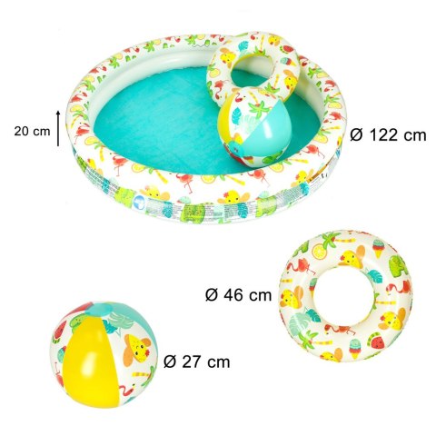 BESTWAY 51124 Basen piłka kółko brodzik 122cm 2-4 lata BESTWAY 51124 Basen piłka kółko brodzik 122cm 2-4 lata