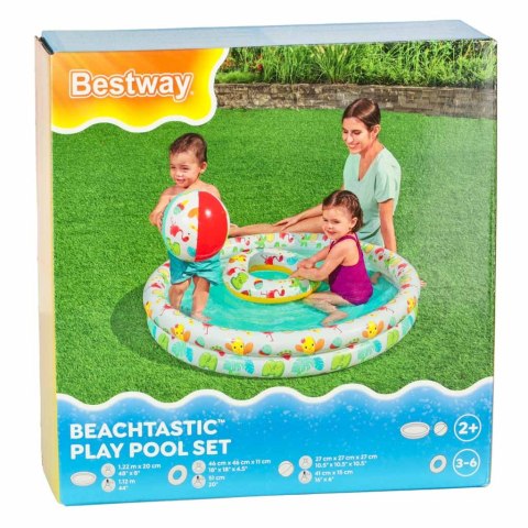 BESTWAY 51124 Basen piłka kółko brodzik 122cm 2-4 lata BESTWAY 51124 Basen piłka kółko brodzik 122cm 2-4 lata