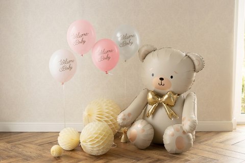Balony, Welcome Baby, mix różowy, 30cm, 6 szt.
