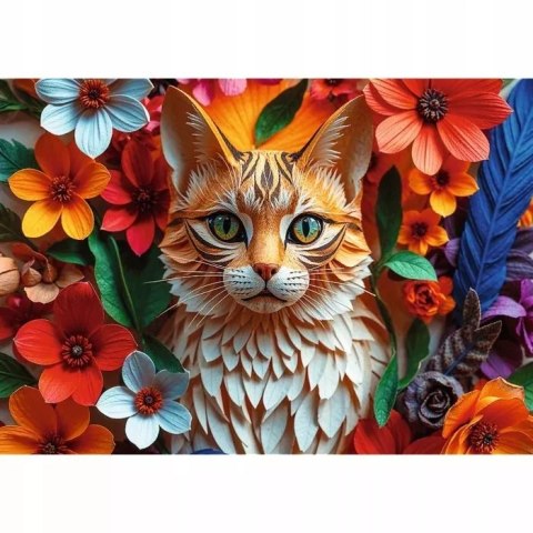 Puzzle z efektem 3D 1000 elementów 40-lecie Trefl - Kot 40040 Puzzle z efektem 3D 1000 elementów 40-lecie Trefl - Kot 40040
