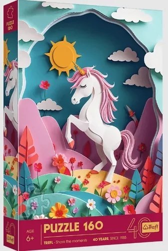 Puzzle z efektem 3D 160 el. 40-lecie Jednorożec Trefl 40047 Puzzle z efektem 3D 160 el. 40-lecie Jednorożec Trefl 40047