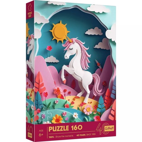 Puzzle z efektem 3D 160 el. 40-lecie Jednorożec Trefl 40047 Puzzle z efektem 3D 160 el. 40-lecie Jednorożec Trefl 40047