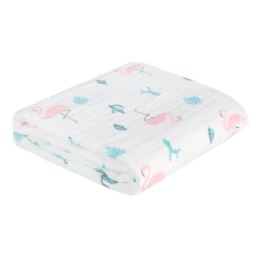 A0686 KOC / OTULACZ / RĘCZNIK 110x105 FLAMINGI
