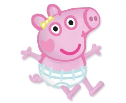 Balon foliowy, Różowy, Świnka Peppa Evie, 24 cale, 1 sztuka.
