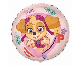 Balon foliowy, Wielokolorowy, Psi Patrol Skye, 18 cali, 1 sztuka Pakowany