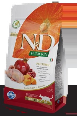 Farmina N&D Pumpkin Feline Neutered Recipe Quail Pumpkin&Pomegranate 1,5kg