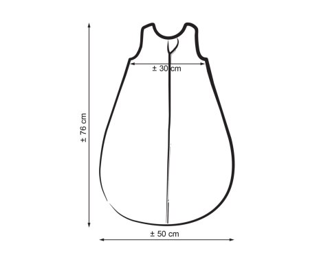 Muślinowy śpiworek dla dzieci zaokrąglony BABY 6-12 mcy TOG 1.0 - brudny niebieski