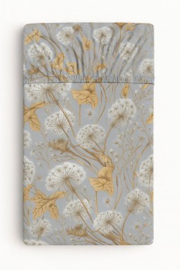 Prześcieradło bawełniane z gumką do łóżeczka 120x60 cm - dmuchawce