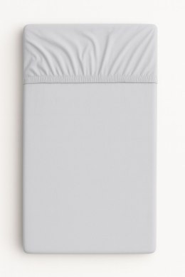 Prześcieradło bawełniane z gumką do łóżeczka 140x70 cm - szare