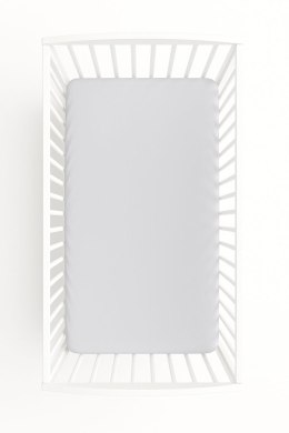 Prześcieradło bawełniane z gumką do łóżeczka 140x70 cm - szare