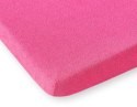 Prześcieradło frotte z gumką do łóżeczka 120x60cm - fuksja