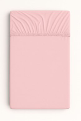 Prześcieradło jersey bawełna z gumką do łóżeczka 120x60cm - brudny róż