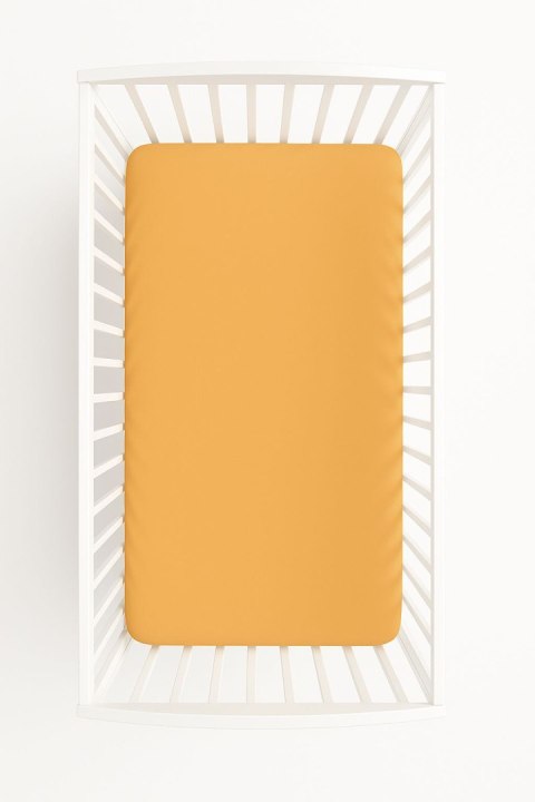 Prześcieradło jersey bawełna z gumką do łóżeczka 120x60cm - brzoskwiniowe