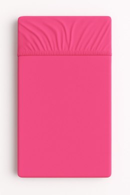 Prześcieradło jersey bawełna z gumką do łóżeczka 120x60cm - ciemny róż