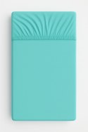 Prześcieradło jersey bawełna z gumką do łóżeczka 120x60cm - miętowe