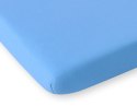 Prześcieradło jersey bawełna z gumką do łóżeczka 120x60cm - niebieskie