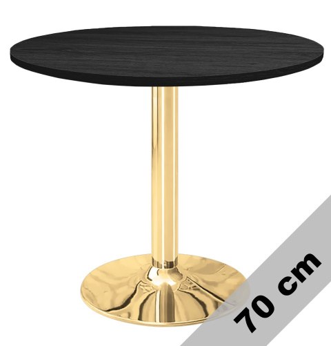 Stół okrągły VICTORY BLACK WOOD 70 cm GOLD Stół okrągły VICTORY BLACK WOOD 70 cm GOLD