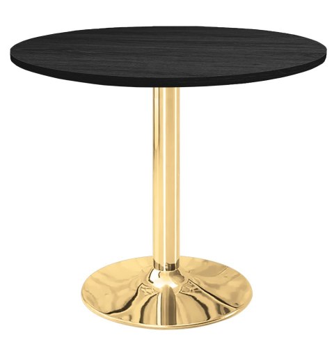 Stół okrągły VICTORY BLACK WOOD 70 cm GOLD Stół okrągły VICTORY BLACK WOOD 70 cm GOLD