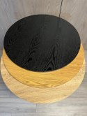Stół okrągły VICTORY BLACK WOOD 70 cm SILVER