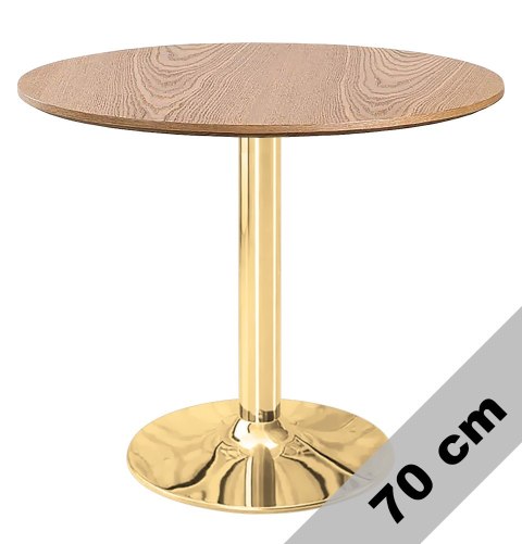 Stół okrągły VICTORY DARK WOOD 70 cm GOLD Stół okrągły VICTORY DARK WOOD 70 cm GOLD