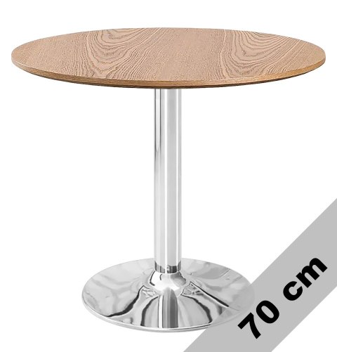 Stół okrągły VICTORY DARK WOOD 70 cm SILVER Stół okrągły VICTORY DARK WOOD 70 cm SILVER