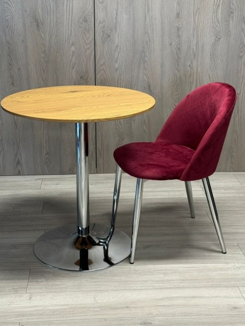 Stół okrągły VICTORY DARK WOOD 70 cm SILVER Stół okrągły VICTORY DARK WOOD 70 cm SILVER