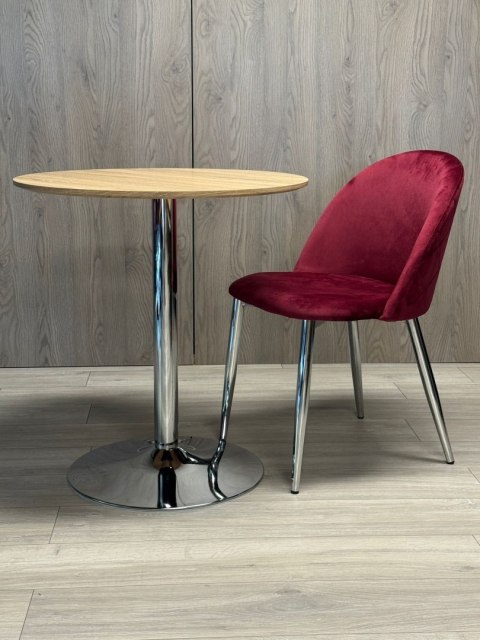 Stół okrągły VICTORY LIGHT WOOD 70 cm SILVER Stół okrągły VICTORY LIGHT WOOD 70 cm SILVER