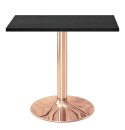 Stół skandynawski kwadratowy TORI Black WOOD 70 COPPER