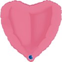 Balon Foliowy - Pastelowy Różowy, guma balonowa Serce 46 cm, Grabo