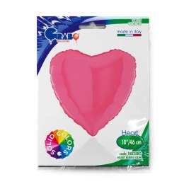 Balon Foliowy - Pastelowy Różowy, guma balonowa Serce 46 cm, Grabo
