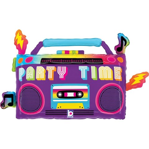 Balon foliowy Boombox, Fioletowy, 72 cm Balon foliowy Boombox, Fioletowy, 72 cm