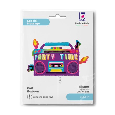 Balon foliowy Boombox, Fioletowy, 72 cm Balon foliowy Boombox, Fioletowy, 72 cm