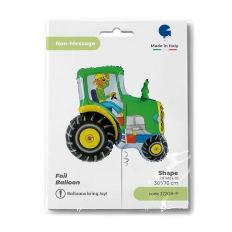 Balon foliowy Traktor, Zielony, Farma, Grabo, 76cm Balon foliowy Traktor, Zielony, Farma, Grabo, 76cm