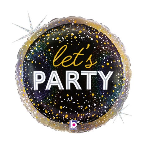 Balon foliowy urodzinowy, Czarny 46cm, Metallic Birthday Party Balon foliowy urodzinowy, Czarny 46cm, Metallic Birthday Party