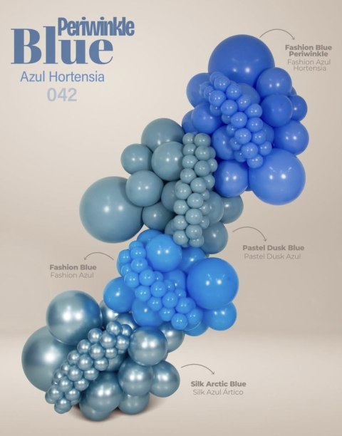 Balony lateksowe Sempertex, Pastel Dusk Blue, 60cm, 1szt.