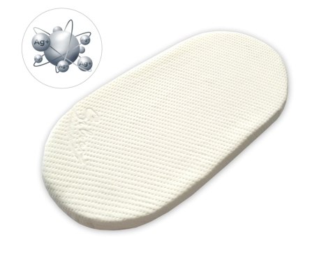 Materac do kosza Mojżesza BOHO - SILVER z jonami srebra
