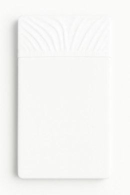 Prześcieradło jersey bawełna z gumką do łóżeczka 120x60cm - białe