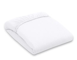 Prześcieradło jersey bawełna z gumką do łóżeczka 120x60cm - białe