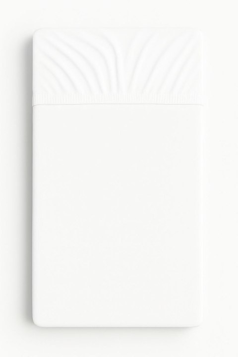 Prześcieradło jersey bawełna z gumką do łóżeczka 140x70cm - białe