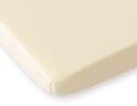 Prześcieradło jersey bawełna z gumką do łóżeczka 140x70cm - kremowe