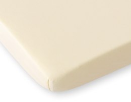 Prześcieradło jersey bawełna z gumką do łóżeczka 140x70cm - kremowe