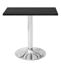 Stół skandynawski kwadratowy TORI Black WOOD 70 SILVER