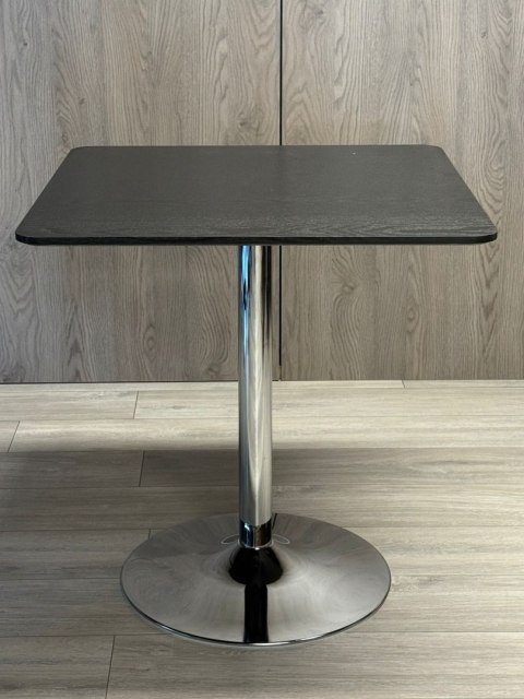 Stół skandynawski kwadratowy TORI Black WOOD 70 SILVER