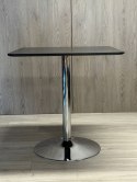 Stół skandynawski kwadratowy TORI Black WOOD 70 SILVER