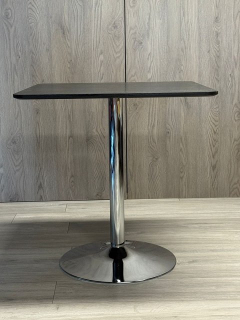 Stół skandynawski kwadratowy TORI Black WOOD 70 SILVER