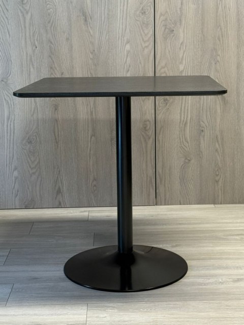 Stół skandynawski kwadratowy TORI Black WOOD 70 SMOKE